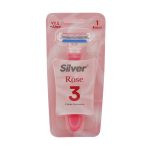 خودتراش چند بار مصرف 3 لبه لیدی رز سیلور 1 عدد - Silver - تصویر 2