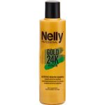 شامپو ترمیم کننده KERATIN حجم 300 میل  GOLD 24K نلی - NELLY