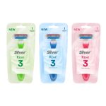 خودتراش چند بار مصرف 3 لبه لیدی رز سیلور 1 عدد - Silver